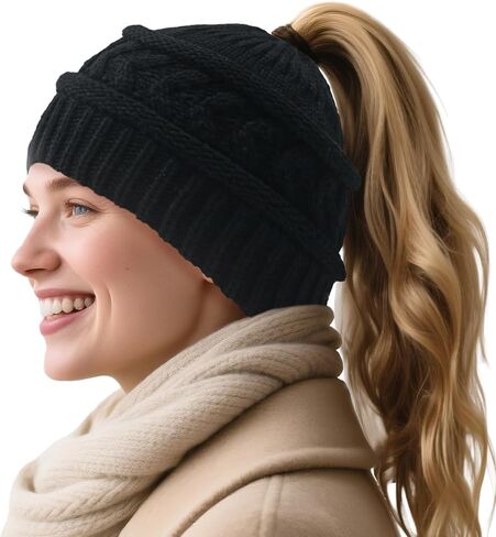 PFFY Beanie Hat for Women Winter Warm Knit Beanies Hats Skull Cap in Saudi Arabia