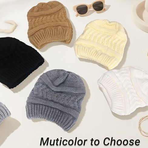 PFFY Beanie Hat for Women Winter Warm Knit Beanies Hats Skull Cap in Saudi Arabia