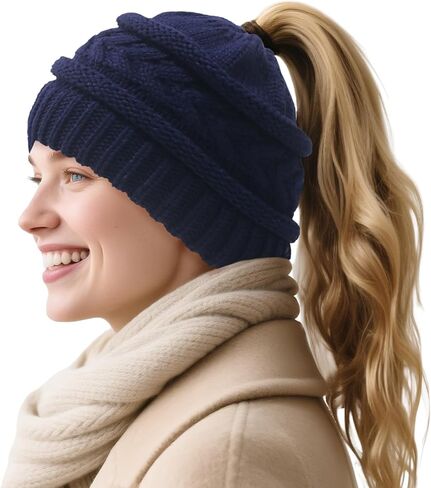 PFFY Beanie Hat for Women Winter Warm Knit Beanies Hats Skull Cap in Saudi Arabia