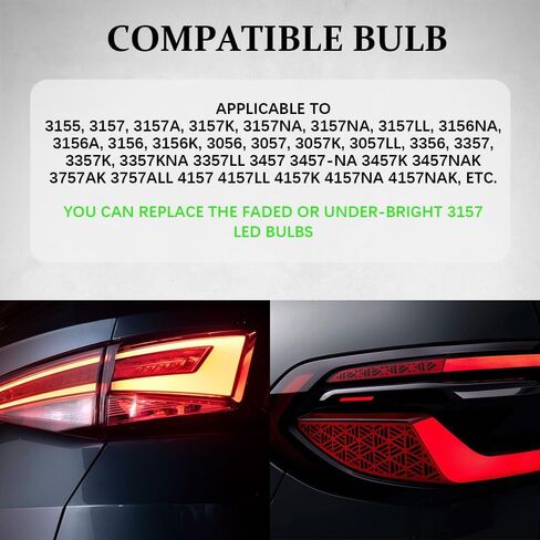 قطعتان من مصابيح LED 3157، لمبة إشارة الانعطاف LED، فائقة السطوع 3156 4157 3757 ضوء إشارة الانعطاف، ضوء إشارة الانعطاف الأمامي والخلفي للسيارة، ضوء الفرامل الجانبي لوقوف السيارات لمعظم السيارات (أصفر) in Kuwait