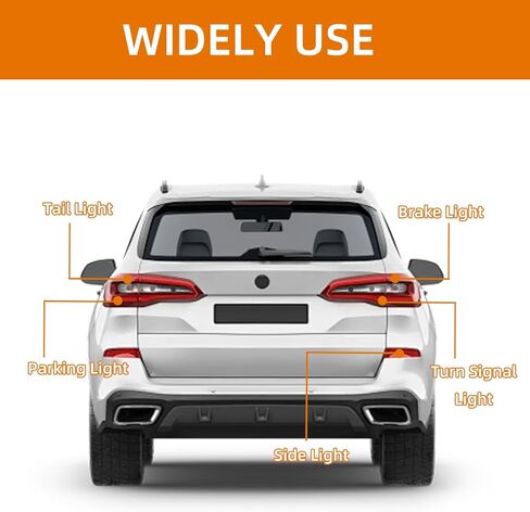 2 قطعة سيارة 3157 لمبة، 12 فولت P27-7W 3000K أبيض، عمر طويل مصغر بدوره إشارة لمبات الخلفية الذيل / الفرامل / عكس / تشغيل استبدال لمبة الضوء للسيارات والشاحنات وسيارات الدفع الرباعي in Kuwait