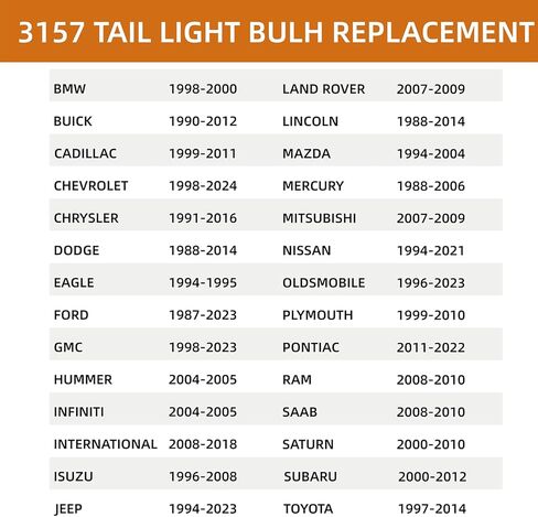 2 قطعة سيارة 3157 لمبة، 12 فولت P27-7W 3000K أبيض، عمر طويل مصغر بدوره إشارة لمبات الخلفية الذيل / الفرامل / عكس / تشغيل استبدال لمبة الضوء للسيارات والشاحنات وسيارات الدفع الرباعي in Kuwait