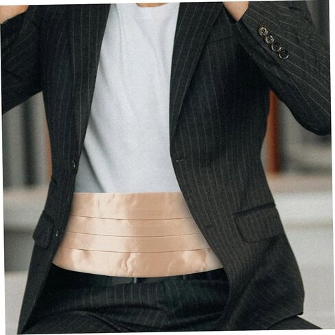 LIFKOME Men Cummerbund for Tuxedos Solid Color Waistband for Groomsmen Formal Events Comfortable Durable Waistband for Stylish Dress Up Versatile Accessory in Saudi Arabia