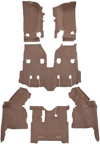 Replacement Auto Carpet Floor Liner - Molded Cutpile - fits 2011-2018 Jeep Wrangler 4 Door Unlimited Complete (Black) in Saudi Arabia