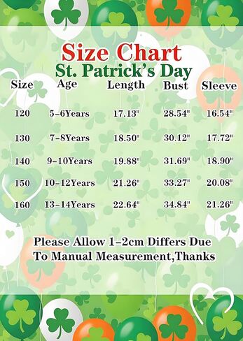 Kids St Patricks Day Shirt Girls Shamrock Clover Graphic Shirt St. Patty's Long Sleeve Tops Saint Patricks Outfit 5-14Y in Saudi Arabia