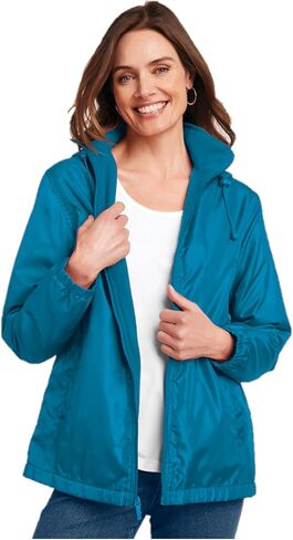 totes Womens Rain Jacket with Hood Rain Coat for Women Waterproof Womens Coats,Teal Blue,2X in Saudi Arabia
