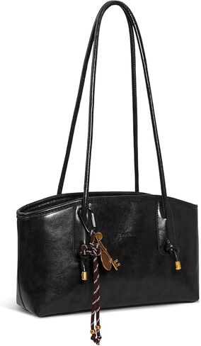 حقيبة كتف ذات لون خالص، حقيبة يد كلاسيكية للنساء، حقائب خريفية، محفظة بني شوكولاتة مع سحاب in Kuwait