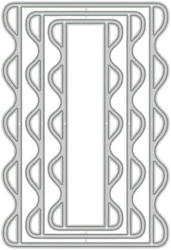 3 Pcs Pierced Square Frame Cutting Dies,DIY Scrapbooking Artist Metal Cutting Dies Scrapbooking Steel Cutting Dies Stencils Embossing DIY Card Photo Album Template Metal Craft in Kuwait