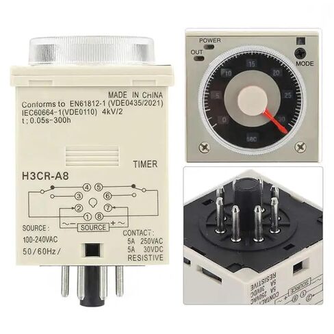 H3CRA8 Delay Timer Relay 1.2S300H Knob Control Time Relay 8 Pins AC220V in Saudi Arabia