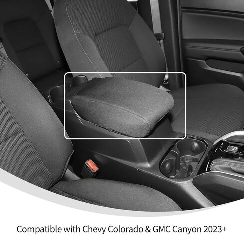 غطاء مسند ذراع ناعم وجيد التهوية من Linskip متوافق مع 2023 2024 2025 Chevy Colorado/GMC Canyon - راحة ثلاثية الطبقات لتعزيز تجربة القيادة، غطاء وحدة التحكم المركزية، الملحقات الداخلية in Kuwait