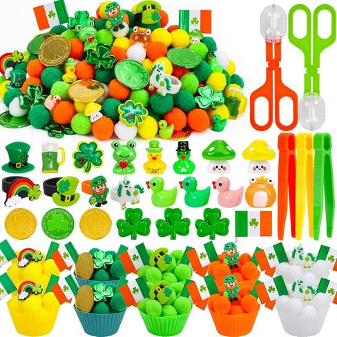 Fall Sensory Bin Fulers-327pcs Fall Armgiving Motor Motor With With Pom Poms Pumpkins Maple Leaves Squirrels Cup لحساب تدريب الفرز in Kuwait