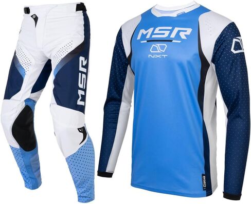 MSR NXT Grid Dirt Bike Motocross Jersey وبنطلون كومبو أبيض/رمادي مقاس XX-Large، بنطال 42 بوصة in Kuwait