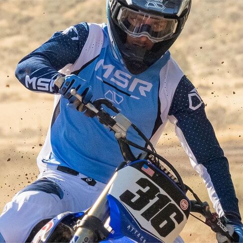 MSR NXT Grid Dirt Bike Motocross Jersey وبنطلون كومبو أبيض/رمادي مقاس XX-Large، بنطال 42 بوصة in Kuwait