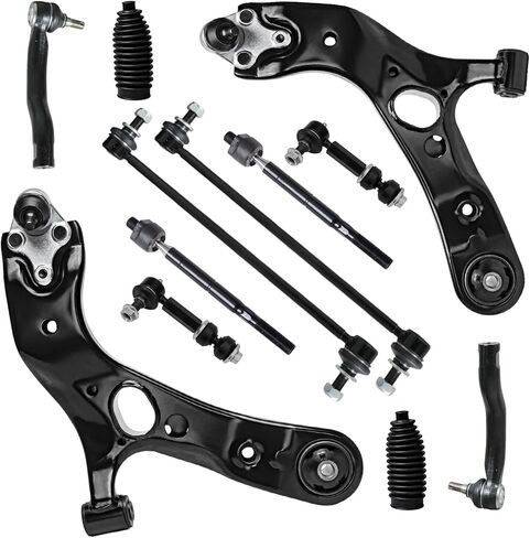 12Pcs Front Lower Control Arm Suspension kit with Ball Joint Inner Outer Tie Rod End Sway Bar Link fit for 2006-2018 Toyota RAV4 in Saudi Arabia