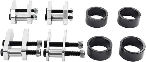 Cnonee1 1 Pc XJ64-QX-1A7J Full Front Rear Suspension Lift 4" Suspension Lift Kit Aluminum Silver Black For Yamaha Rhino 450 2004-2010, For Yamaha Rhino 660 2004-2007 in Saudi Arabia