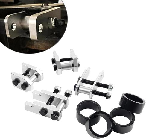 Cnonee1 1 Pc XJ64-QX-1A7J Full Front Rear Suspension Lift 4" Suspension Lift Kit Aluminum Silver Black For Yamaha Rhino 450 2004-2010, For Yamaha Rhino 660 2004-2007 in Saudi Arabia