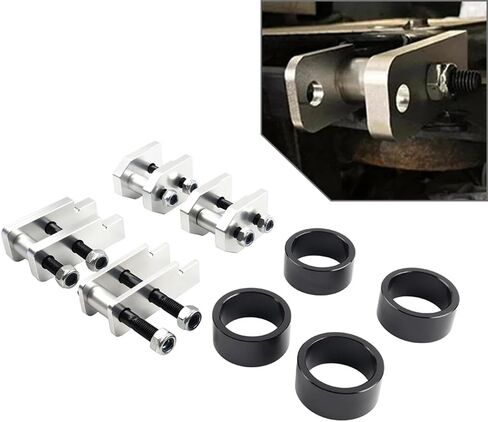 Cnonee1 1 Pc XJ64-QX-1A7J Full Front Rear Suspension Lift 4" Suspension Lift Kit Aluminum Silver Black For Yamaha Rhino 450 2004-2010, For Yamaha Rhino 660 2004-2007 in Saudi Arabia