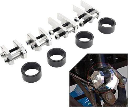 Cnonee1 1 Pc XJ64-QX-1A7J Full Front Rear Suspension Lift 4" Suspension Lift Kit Aluminum Silver Black For Yamaha Rhino 450 2004-2010, For Yamaha Rhino 660 2004-2007 in Saudi Arabia