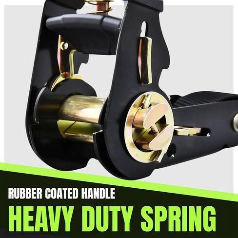 UMIRO Ratchet Tie Down Straps 4-Pack, 1 Inch x 15 Feet, 2200lbs Break Strength with Safety S Hooks, for Trucks, Cargo, Moving, Appliances, Black in Kuwait