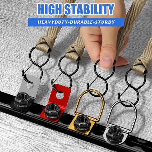 Frienda 12 Pcs L Track Double Stud Lug M8 x 30mm Tie Down Mounting Bolts for Heavy Duty Anchor Points Threaded Stud Fittings Accessories for Rv ATV Truck Bed Trailer Cargo Control Rails Black in Saudi Arabia