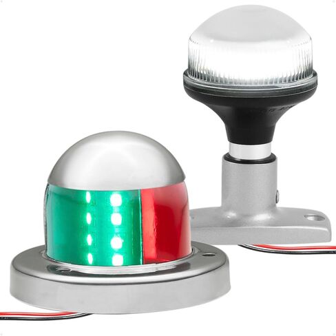 Five Oceans Boat Navigation Lights, LED Bow Light, Boat Navigation Lights Red and Green, Horizontal Mount Bi-Color Light, 12V, USCG Rules 2NM, for Pontoon, Fishing Boats, Bass Boats - FO4512 in Saudi Arabia