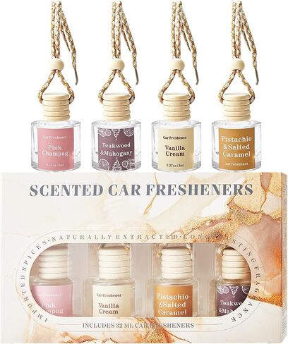 موزع معطر هواء للسيارة، معطر هواء معلق بروائح السيارة، معطرات سيارة تدوم طويلاً، موزع زيوت عطرية، موزع هواء زيتي عطري، 4 قطع in Kuwait