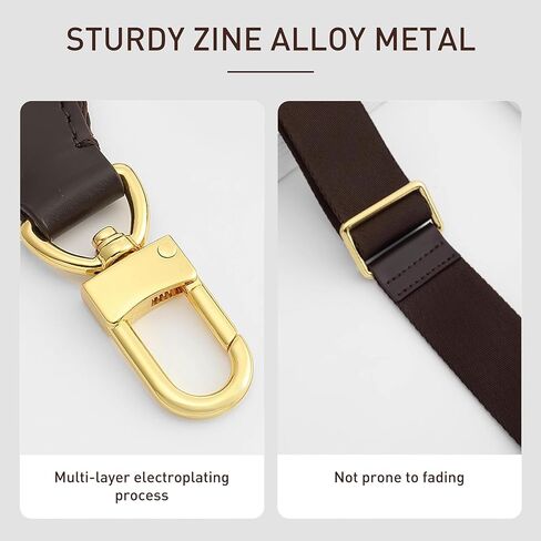 استبدال حزام محفظة كروس عريض لحقائب Lv Speedy20/25/30 Diane Boulogne، أشرطة كتف قماشية متعددة الإكسسوارات لحقيبة اليد النسائية، قابلة للتعديل العرض: 1.5 بوصة، الطول: 37.4-49.2 بوصة، بني in Kuwait