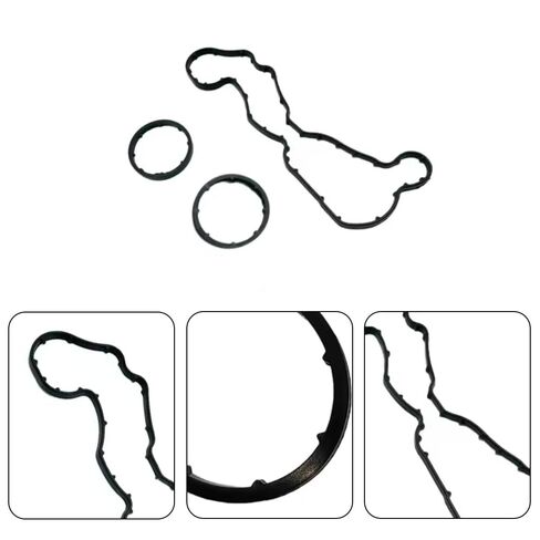 Riloer محول فلتر الزيت O-Ring Gasket Seal، يستبدل 057115446A، 059115446A، متوافق مع Audi A4 B7 Avant Allroad B8 A5 A6 C6 A8 D3 Q5 Van Q7 VW Phaeton، 3 قطع in Kuwait