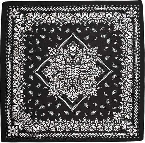 22.4" x 22.4" Cotton Bandana for Women and Men, Multi-purpose Bandanas Kerchief in Saudi Arabia