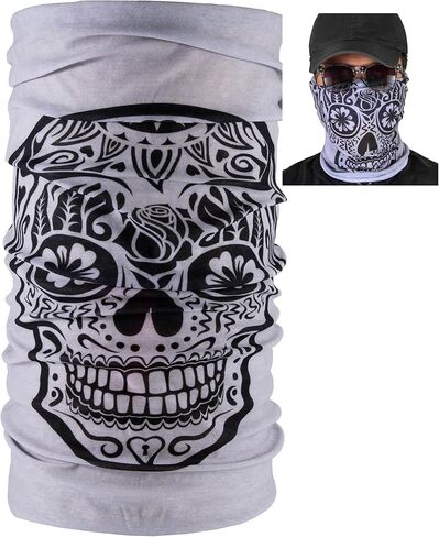Neck Gaiter, Multifunctional Tube Scarf with Geometric Pattern for Outdoor Activities and Parties in Saudi Arabia