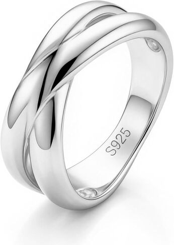 Women's 14K Gold Plated Sterling Silver Intertwined Ring, Elegant Statement Jewelry in Saudi Arabia