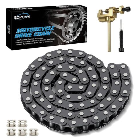 T8F Chain 74 Links Compatible with Razor Dirt Quad 500 4 Wheeler 49cc 50cc 2-Stroke ATV Mini Chopper Gas Scooter Super Pocket Bike Mini Moto Heavy Duty Parts with Chain Breaker in Saudi Arabia