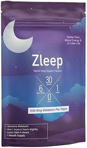 Zleep - Sleep Patches w/Dream Complex and Melatonin to Promote Quality Sleep and Reduce Tiredness (2 Pack, 60 Patches) in Saudi Arabia