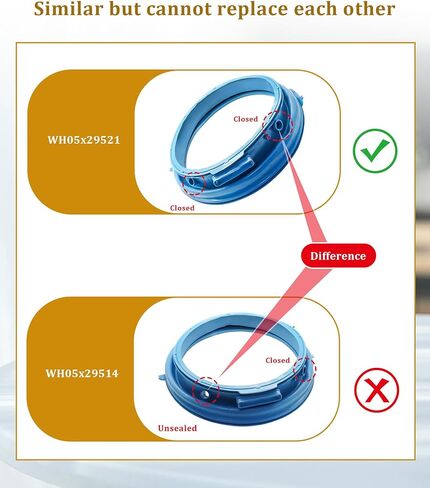 WH05X29521 يناسب GE الختم المطاطي للغسالة ذات التحميل الأمامي، وحشية باب الغسالة لـ GFW550SSN0WW، GFW550SSN2WW، GFW550SSN5WW، GFW550SSN1WW، GFW550SPR5RS، GFW550SPN0DG، GFW550SPR4RS، GFW550SSN4WW، GFW550SSN3WW إلخ in Kuwait