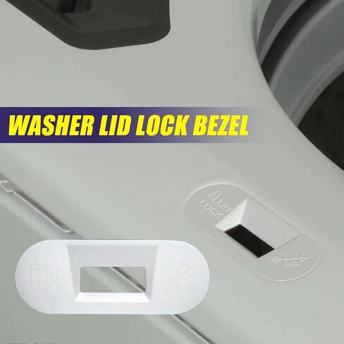 إطار قفل غطاء الغسالة W11545554 مناسب لـ Maytag & Whirlpool - يستبدل W11215078، إطار المقبض المتوافق مع Kenmore، جزء غسالة Maytag البلاستيكي الأبيض WP-W11545554 in Kuwait