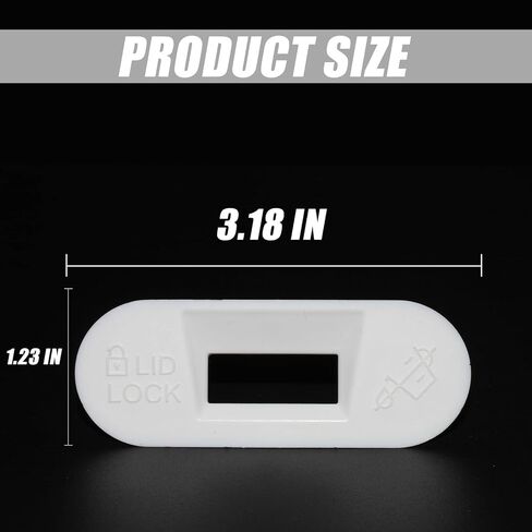 إطار قفل غطاء الغسالة W11545554 مناسب لـ Maytag & Whirlpool - يستبدل W11215078، إطار المقبض المتوافق مع Kenmore، جزء غسالة Maytag البلاستيكي الأبيض WP-W11545554 in Kuwait