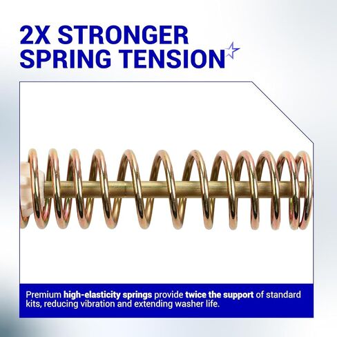 مجموعة قضبان تعليق الغسالة BlueStars WH16X10158 & WH16X10159 (4 قطع) - مناسبة لغسالة GE وHotpoint GTWN4250D0WS GTWN4250D1WS HSWP1000M4WW GCWP1800D1WW - يستبدل PS3654190 PS3654191 2754602 AP5632455 in Kuwait