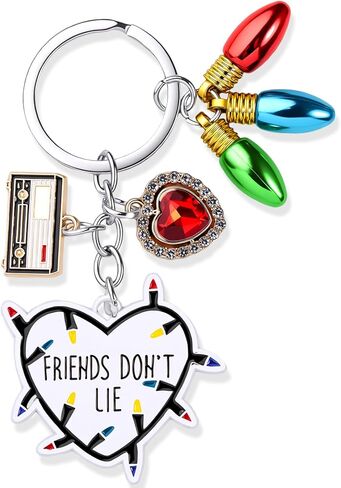 سلسلة مفاتيح هدايا الصداقة - اقتباس أفضل صديق "الأصدقاء لا يكذبون"، ديكورات لطيفة للحفلات، مستلزمات أعياد الميلاد، مجوهرات وإكسسوارات ذات طابع خاص للفتيات، هدية عيد الحب، أساور وسحر متطابقة in Kuwait