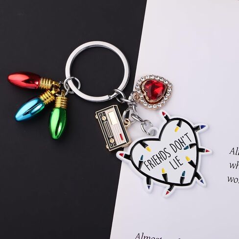 سلسلة مفاتيح هدايا الصداقة - اقتباس أفضل صديق "الأصدقاء لا يكذبون"، ديكورات لطيفة للحفلات، مستلزمات أعياد الميلاد، مجوهرات وإكسسوارات ذات طابع خاص للفتيات، هدية عيد الحب، أساور وسحر متطابقة in Kuwait
