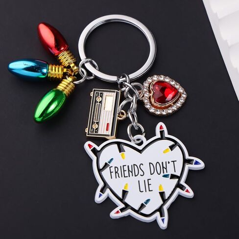 سلسلة مفاتيح هدايا الصداقة - اقتباس أفضل صديق "الأصدقاء لا يكذبون"، ديكورات لطيفة للحفلات، مستلزمات أعياد الميلاد، مجوهرات وإكسسوارات ذات طابع خاص للفتيات، هدية عيد الحب، أساور وسحر متطابقة in Kuwait