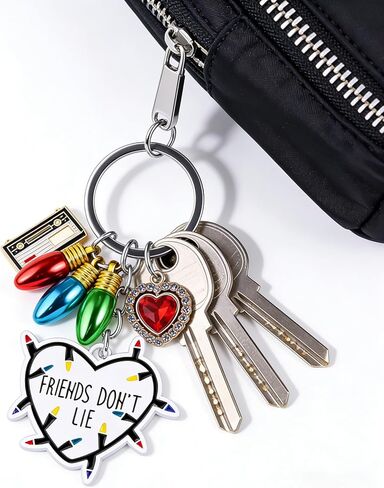 سلسلة مفاتيح هدايا الصداقة - اقتباس أفضل صديق "الأصدقاء لا يكذبون"، ديكورات لطيفة للحفلات، مستلزمات أعياد الميلاد، مجوهرات وإكسسوارات ذات طابع خاص للفتيات، هدية عيد الحب، أساور وسحر متطابقة in Kuwait