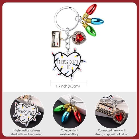 سلسلة مفاتيح هدايا الصداقة - اقتباس أفضل صديق "الأصدقاء لا يكذبون"، ديكورات لطيفة للحفلات، مستلزمات أعياد الميلاد، مجوهرات وإكسسوارات ذات طابع خاص للفتيات، هدية عيد الحب، أساور وسحر متطابقة in Kuwait