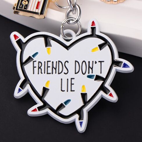 سلسلة مفاتيح هدايا الصداقة - اقتباس أفضل صديق "الأصدقاء لا يكذبون"، ديكورات لطيفة للحفلات، مستلزمات أعياد الميلاد، مجوهرات وإكسسوارات ذات طابع خاص للفتيات، هدية عيد الحب، أساور وسحر متطابقة in Kuwait
