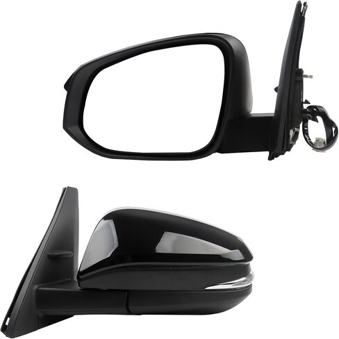 Dasbecan Left Driver Side Mirror Compatible with Toyota 4Runner 2014-2023 Manual Folding Power Adjustable Glass Heated Turn Signal Puddle Light Black 9Pins Replace# 8794035B70 in Kuwait