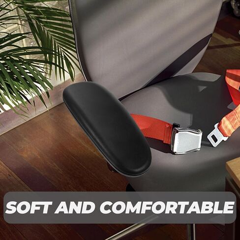 jojofuny PU Office Chair Arm Pads Replacement Comfortable Contoured Grip Armrest Covers for Desk Chairs Suitable for Office Seating in Saudi Arabia