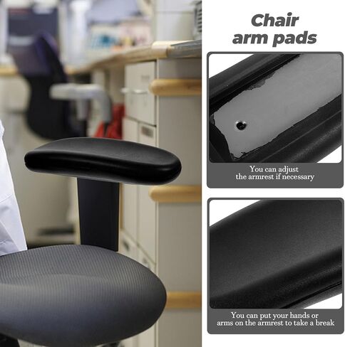 jojofuny PU Office Chair Arm Pads Replacement Comfortable Contoured Grip Armrest Covers for Desk Chairs Suitable for Office Seating in Saudi Arabia