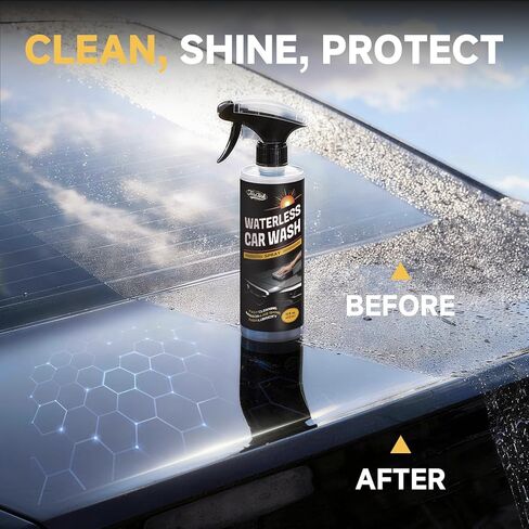 Waterless Car Wash Spray, High-lubricity Ingredients Safe Formula, 3-in-1 Ceramic Protective Coating, Motorcycle Cleaner, Car Cleaning Spray for Detailing, Spray and Wash for SUV, Truck, RV in Saudi Arabia