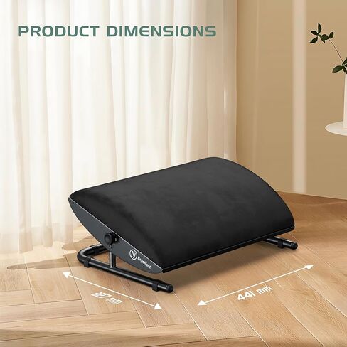 ErgoNest™ Ergonomic Foot Rest for Under Desk – Adjustable Angle Steel Frame with Memory Foam & Velour Cushion (Foot Stool Alternative) – Improves Posture & Relieves Leg Pressure for Office & Gaming in Saudi Arabia