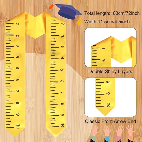 Hercicy 6 Pcs Teacher Graduation Stole Class of 2026 Teacher Graduation Sash Gift Pencil Apple Crayon Composition Notebook Ruler College Grad Sashes in Saudi Arabia