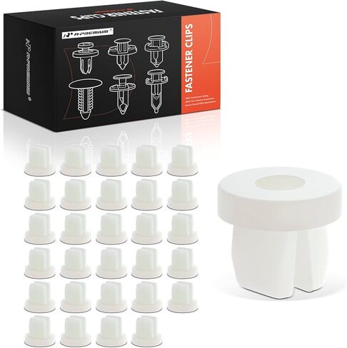 A-Premium 30 PCS Nylon Clips Round Head License Plate Nut Car Retainer Fastener Push Pin Clips Compatible with GM Models in Saudi Arabia